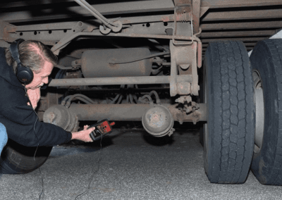 this image shows commercial truck suspension repair in Queens, NY