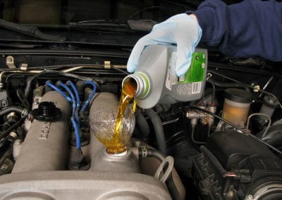 this image shows truck oil change in Queens, NY